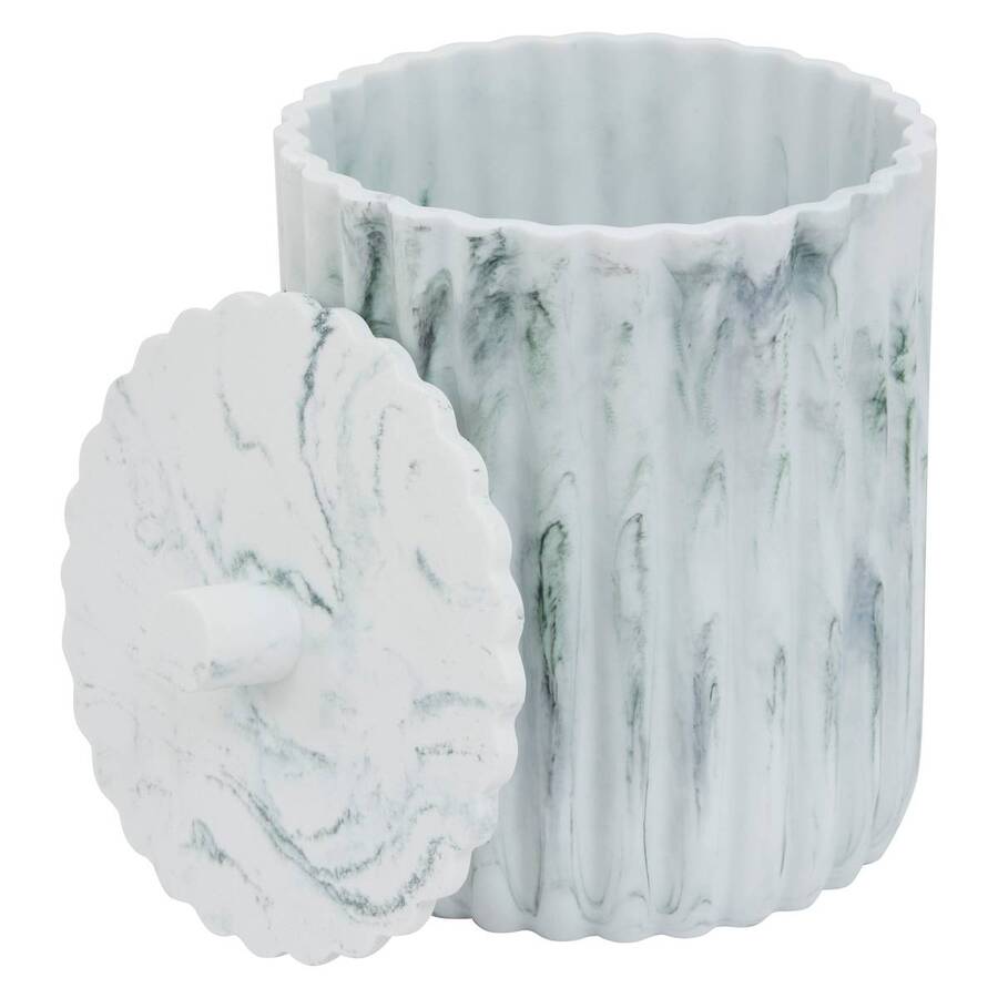 Poubelle, manuel, 5 l, blanc Marby