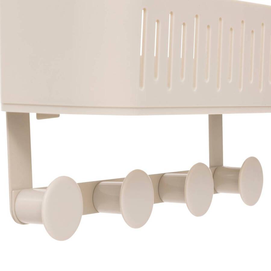 Serviteur de douche 4 crochets, beige Easy bath