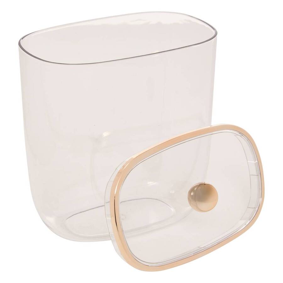 Boîte à cotons et cotons-tiges, l.15 cm, transparent Sara