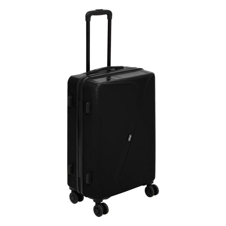 Lot de 3 valises 8 roues, h.77/67/55 cm, noir