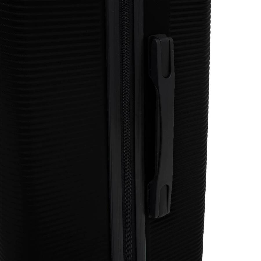 Lot de 3 valises 8 roues, h.77/67/55 cm, noir