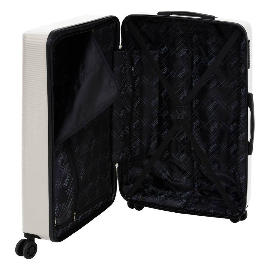 Lot de 3 valises 8 roues, h.77/67/55 cm, argile