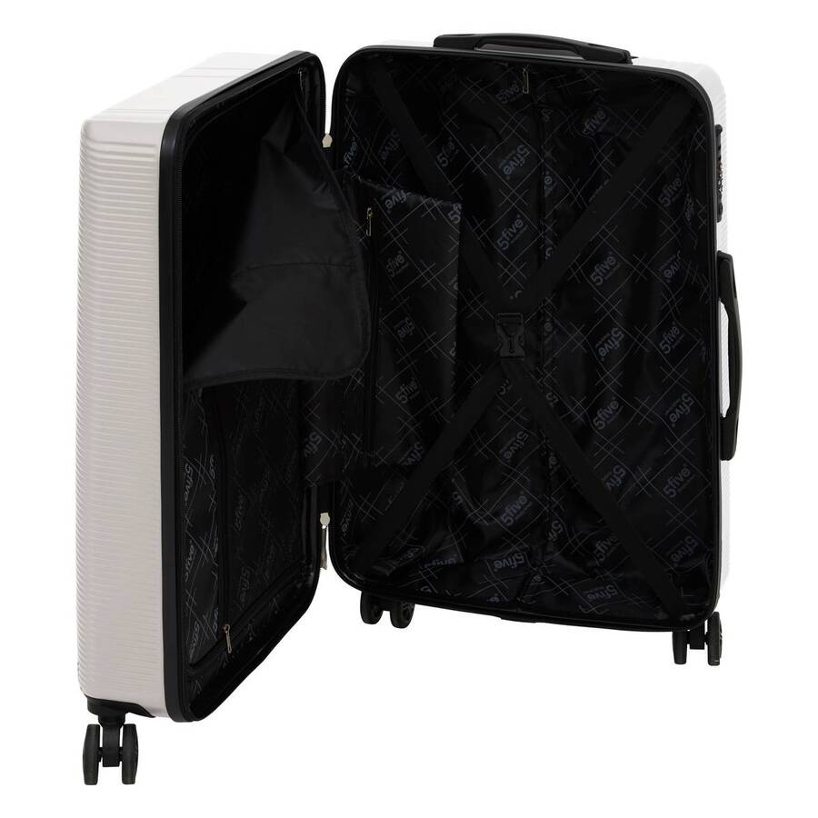 Lot de 3 valises 8 roues, h.77/67/55 cm, argile