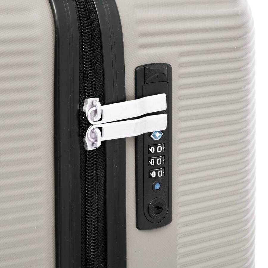 Lot de 3 valises 8 roues, h.77/67/55 cm, argile