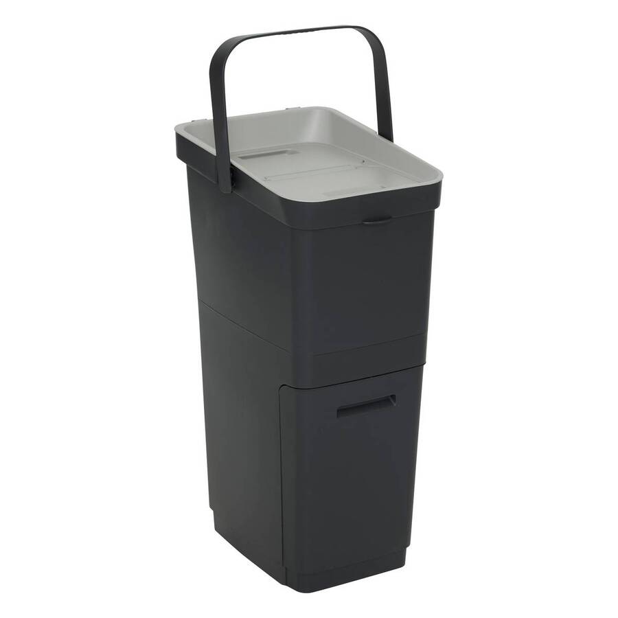 Poubelle de recyclage, 36l, noir