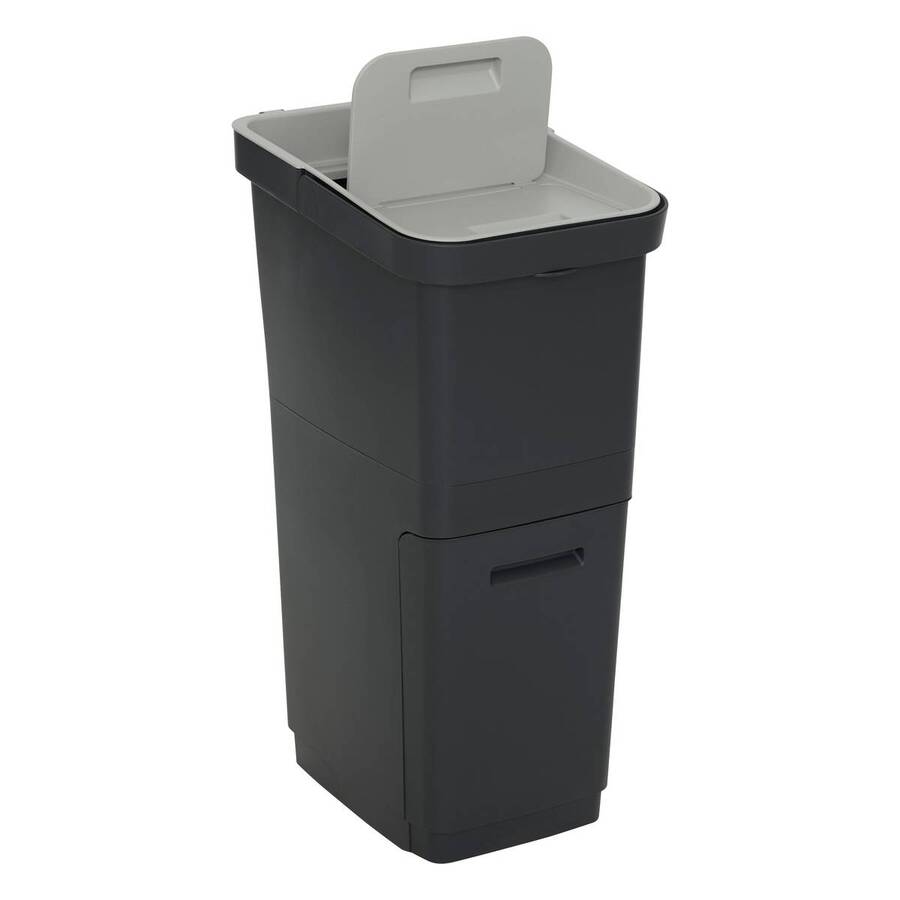 Poubelle de recyclage, 36l, noir