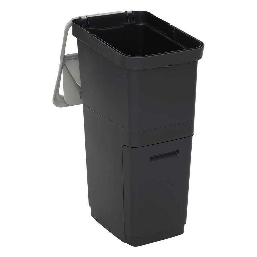 Poubelle de recyclage, 36l, noir