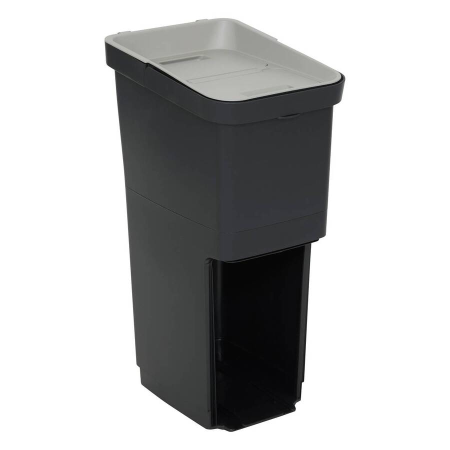Poubelle de recyclage, 36l, noir