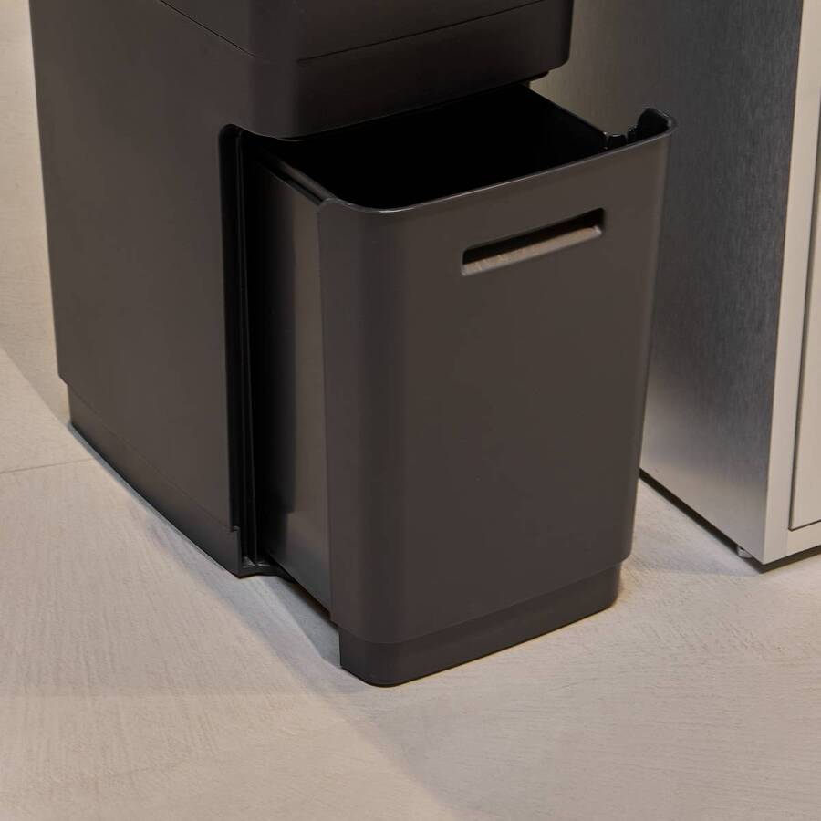 Poubelle de recyclage, 36l, noir