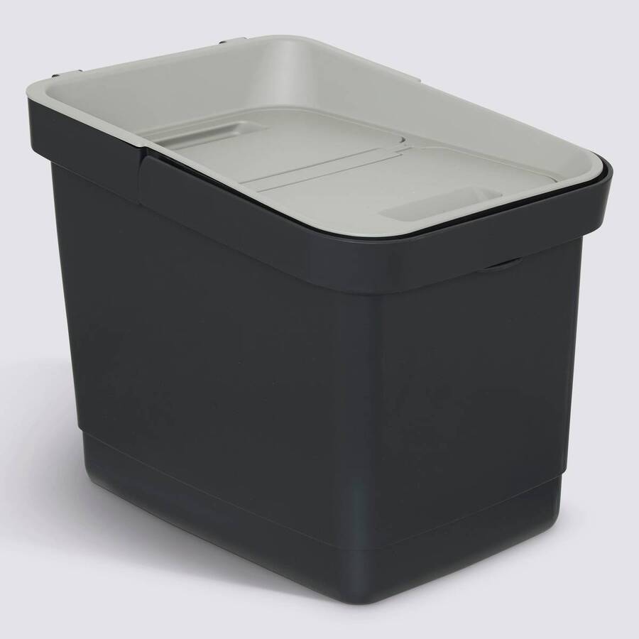 Poubelle, manuel, 20,5 l, noir