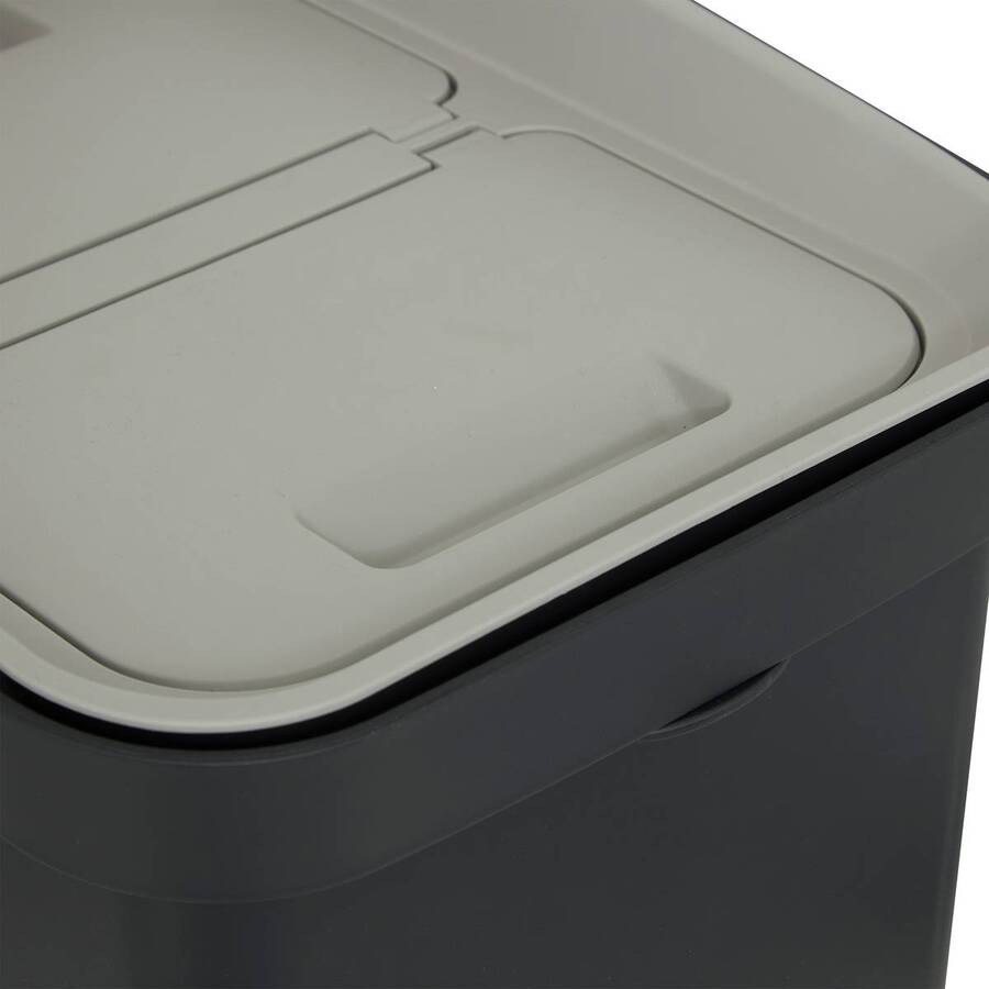 Poubelle, manuel, 20,5 l, noir