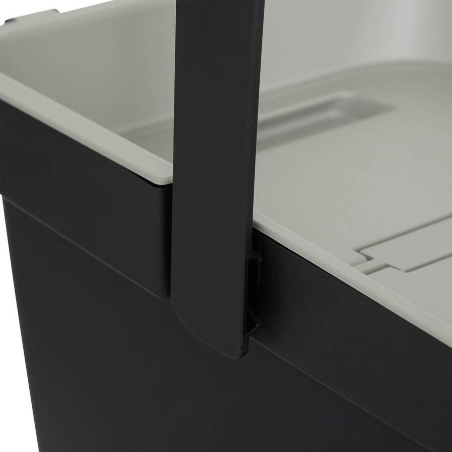 Poubelle, manuel, 20,5 l, noir