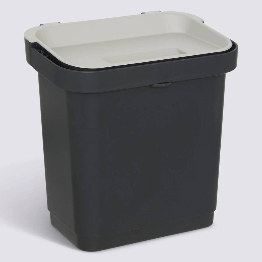 Poubelle, manuel, 5 l, noir