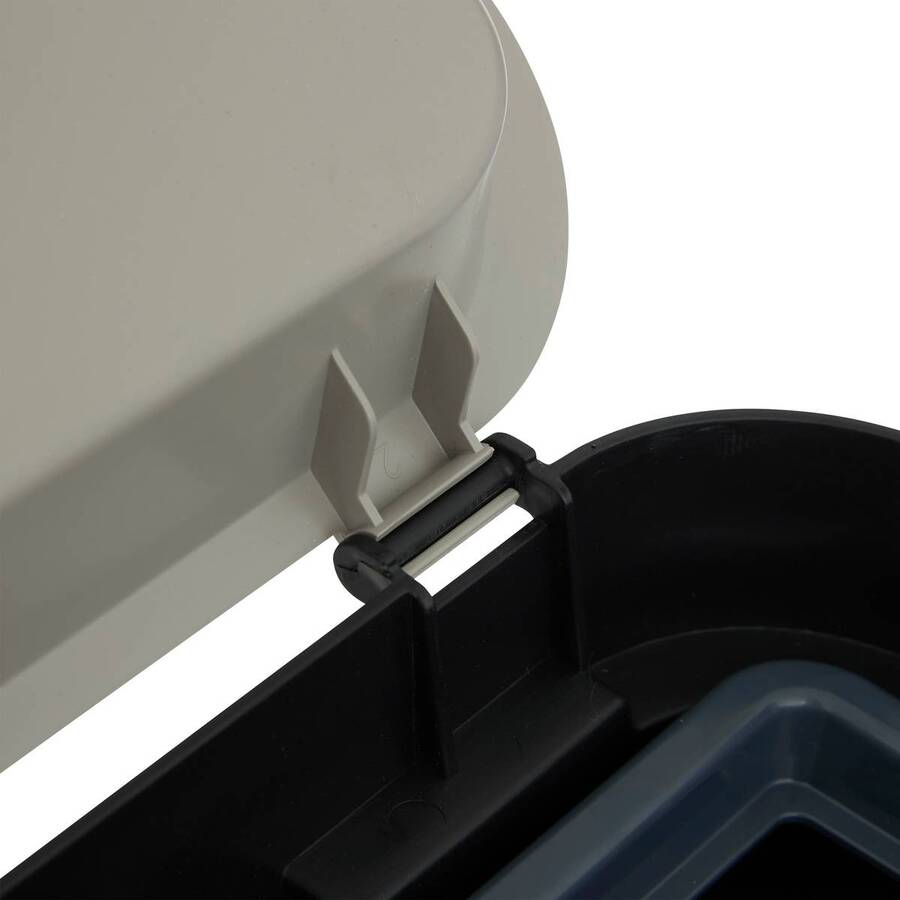 Poubelle, manuel, 5 l, noir