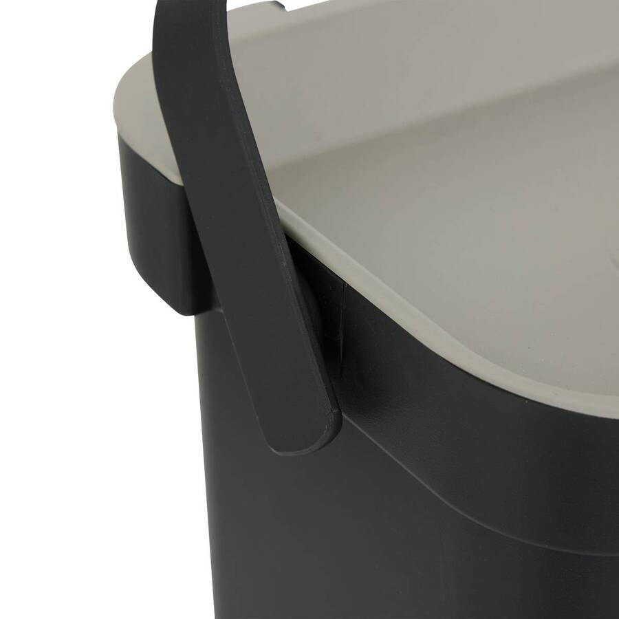 Poubelle, manuel, 5 l, noir