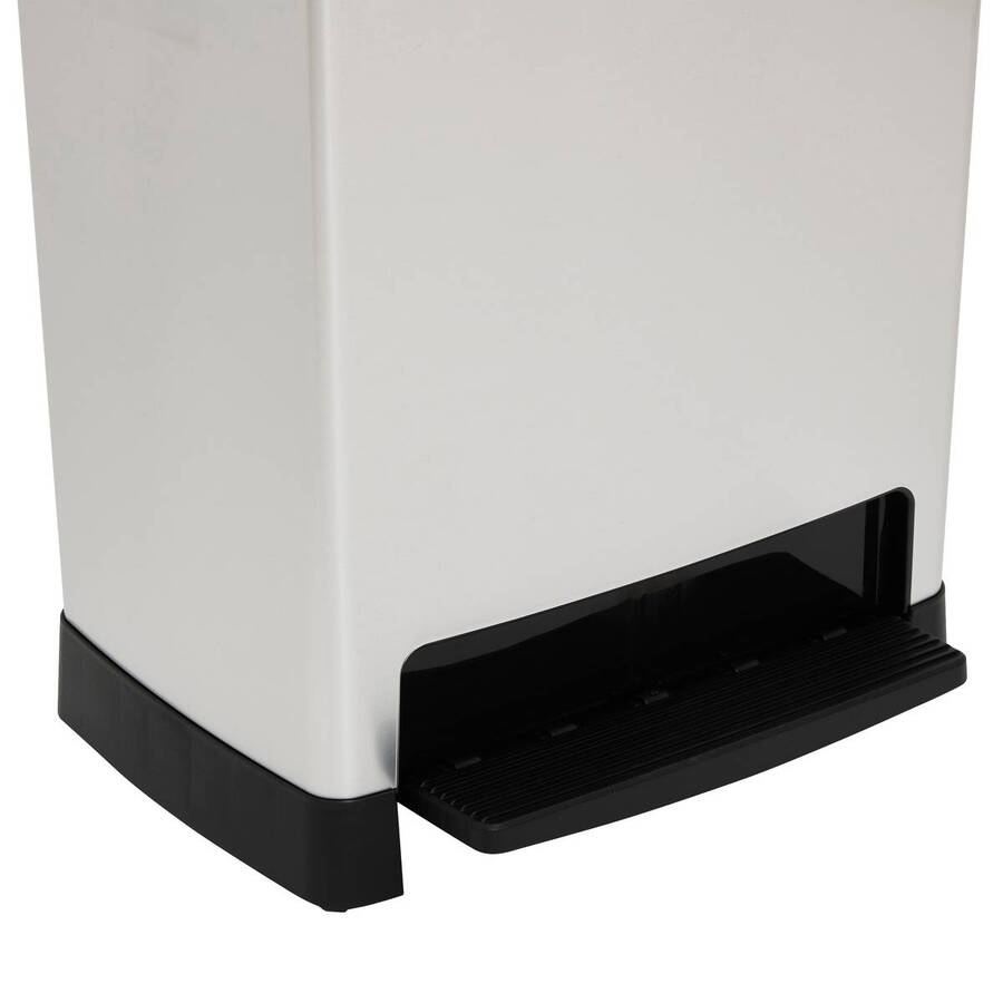 Poubelle, pédale, 50 l, argent