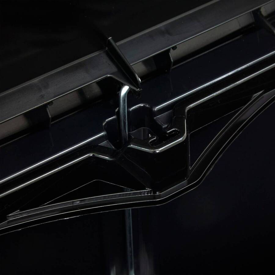 Poubelle, pédale, 50 l, argent