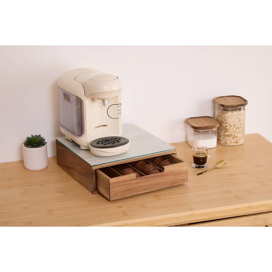 Porte-capsules, 56 capsules Acacia