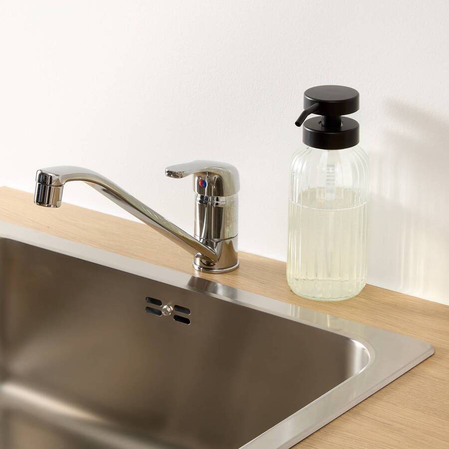 Distributeur à savon, 500 ml, transparent Black edition