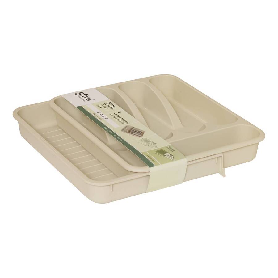 Range-couverts, 48,5x34x6 cm, beige Poly