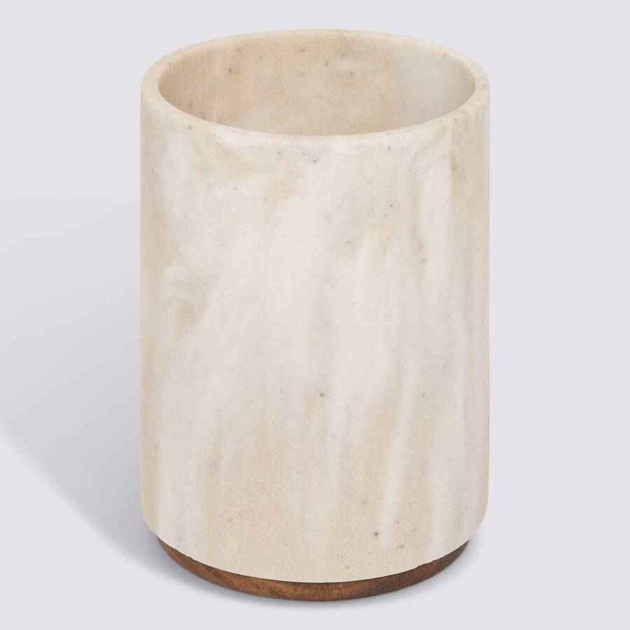 Pot à cotons, 12x12x17 cm, beige Come