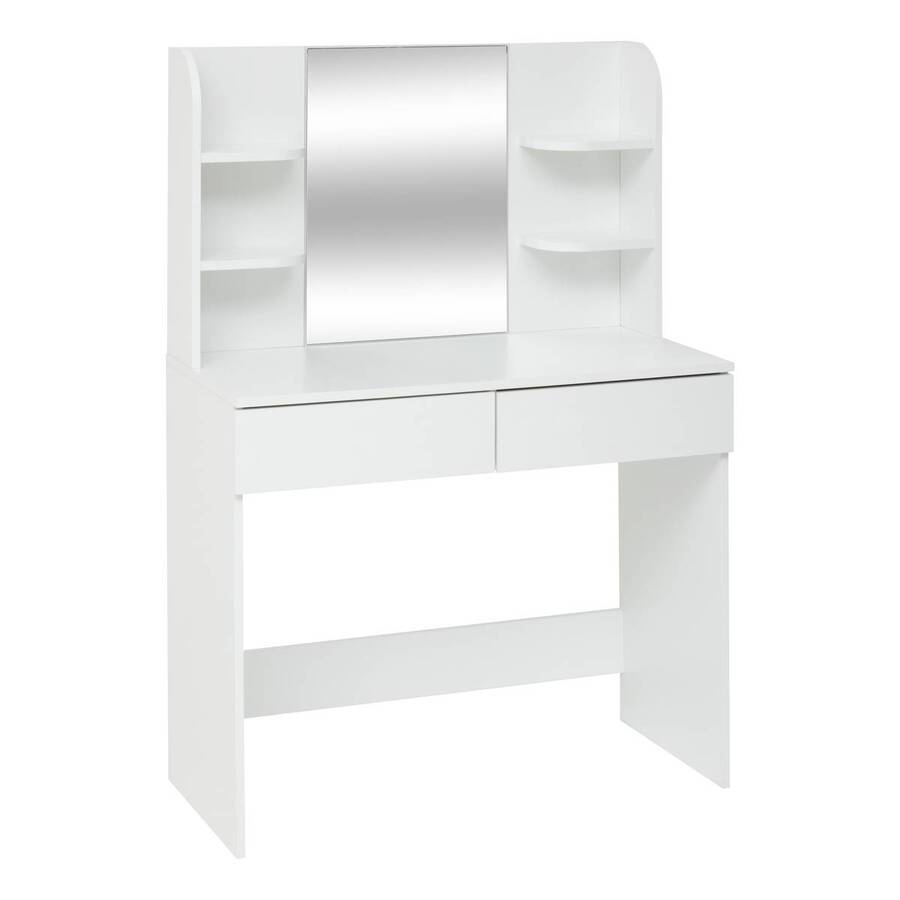 Coiffeuse avec miroir, 2 blanc Dolo