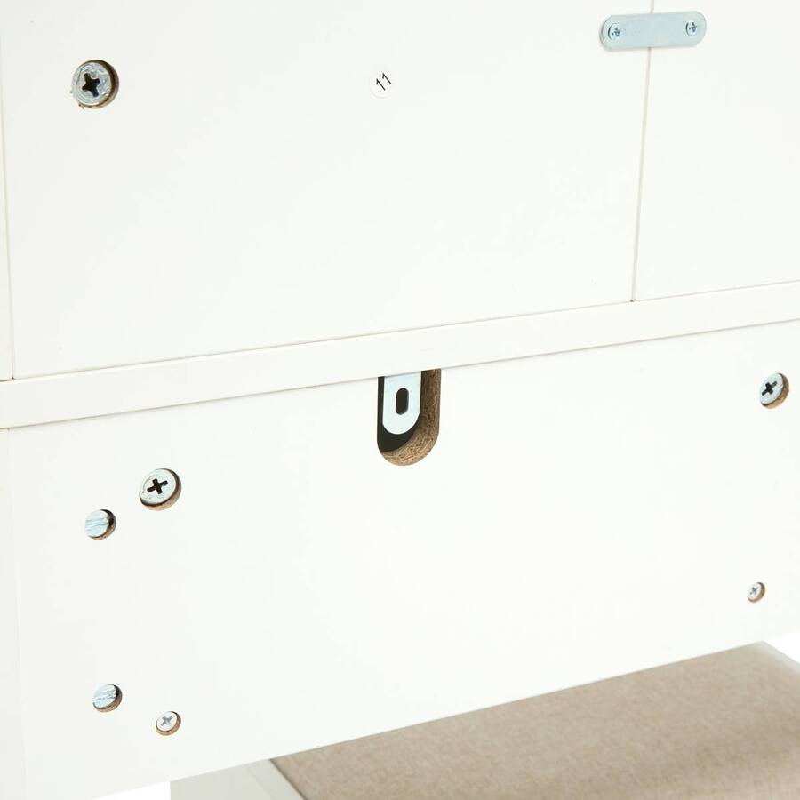 Coiffeuse avec miroir, 2 blanc Dolo