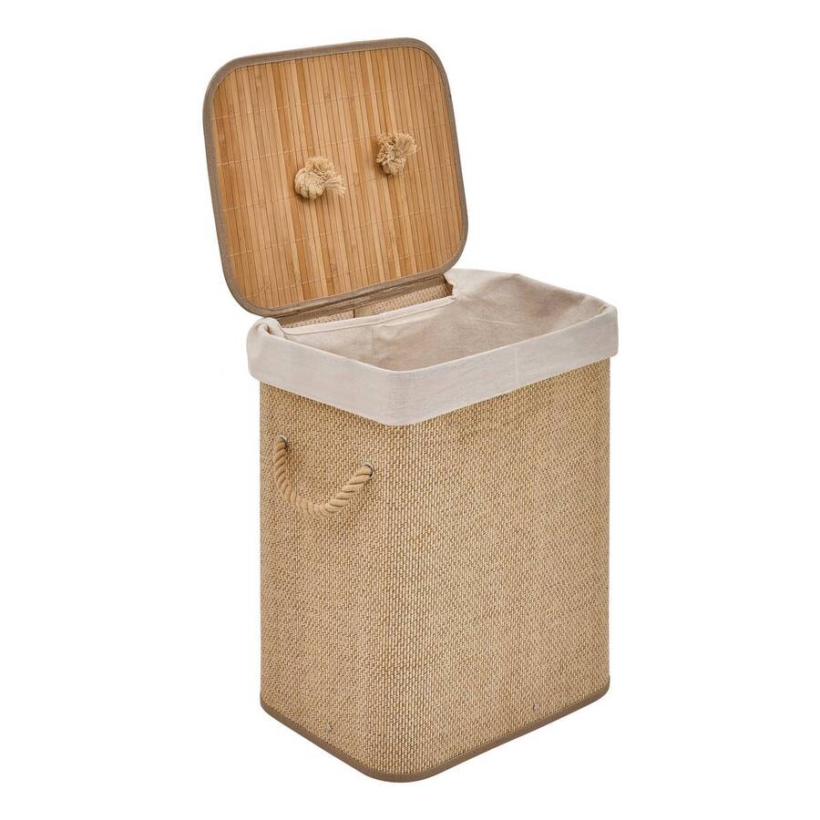 Panier à linge, 100 l, marron Stemy