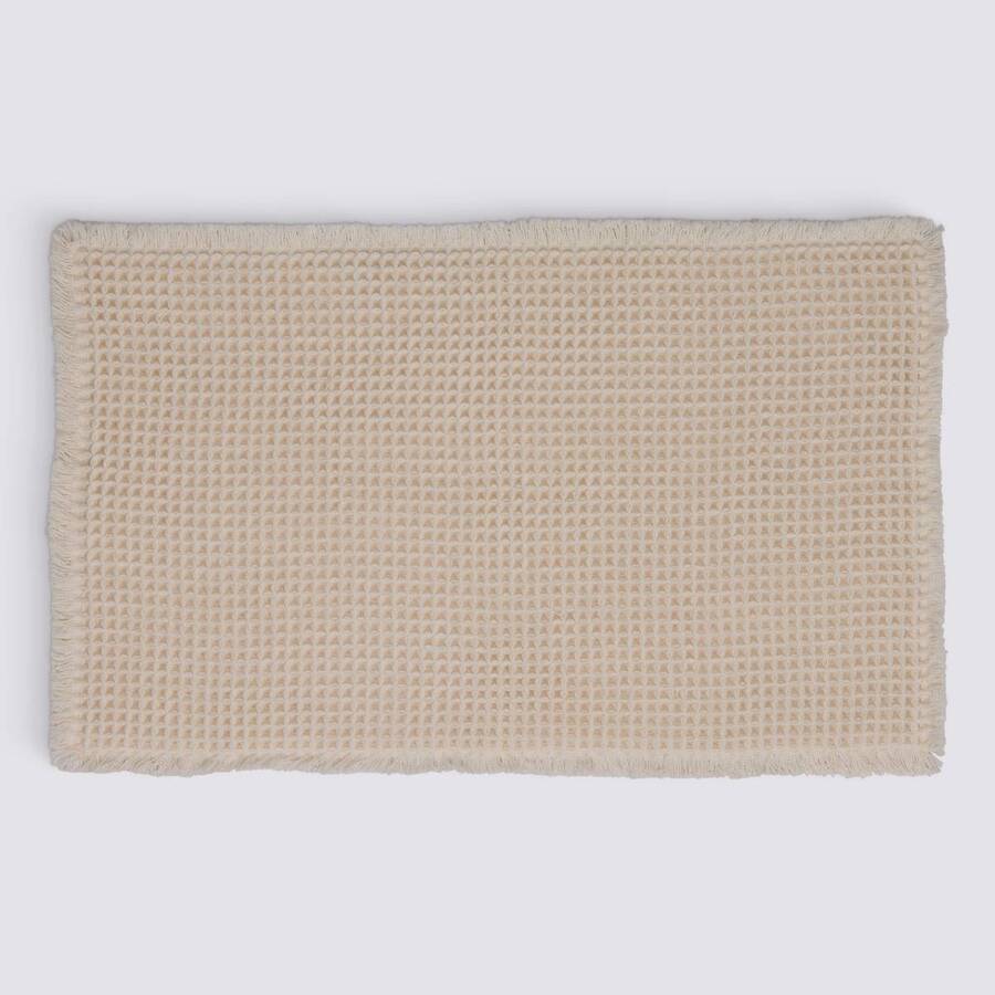 Tapis, 80x50 cm, beige Waffle