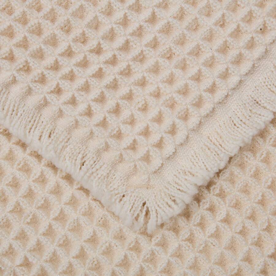 Tapis, 80x50 cm, beige Waffle