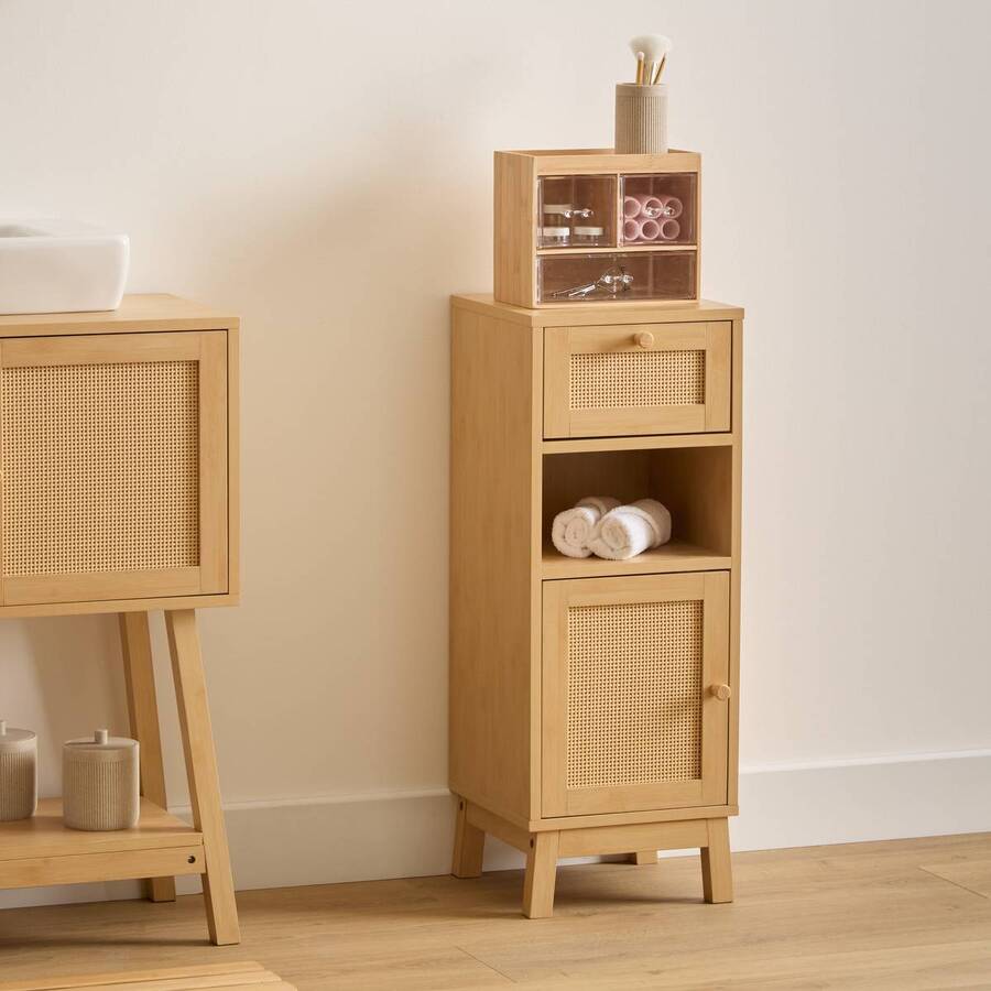 Meuble bas, 1 portes, 1 étagères Cane