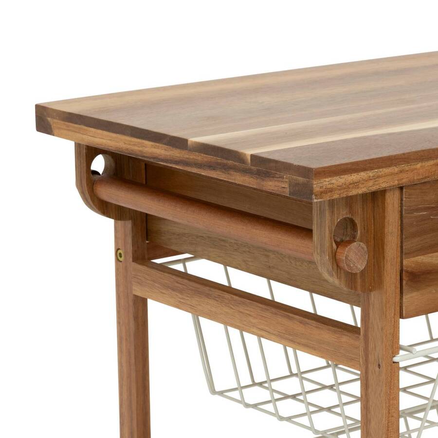 Desserte 50x34,5x88,8 cm, beige Acacia