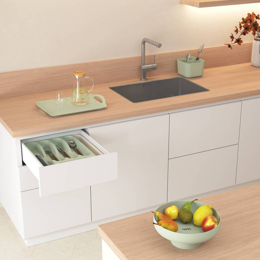 Corbeille à fruits 2,5 l, vert Poly