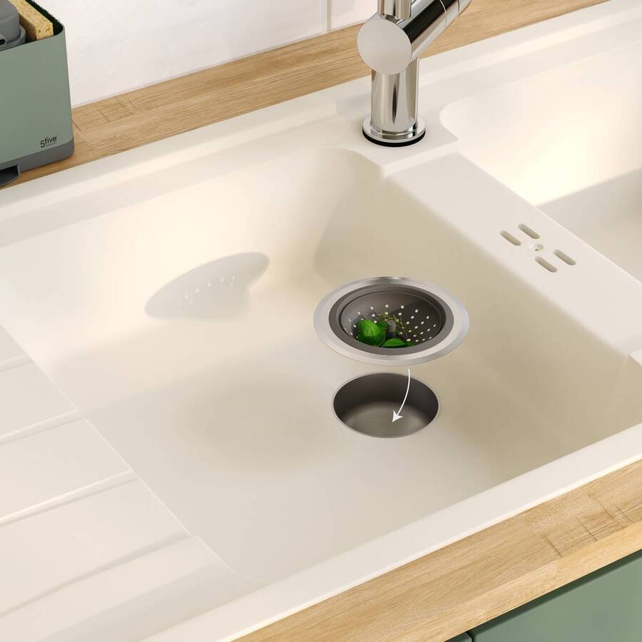 Grille pour évier, inox, gris foncé Néo