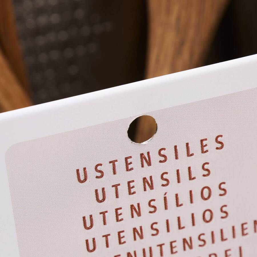 Pot à ustensiles 6,7x1,4x30,2 cm, crème