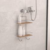 Serviteur de douche 2 niveaux, argenté Venterra