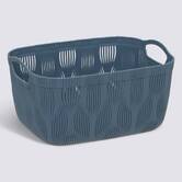 Panier, l.28,7 cm, bleu gris Leaf