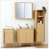 Meuble de salle de bain 1 porte, beige