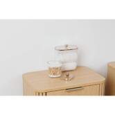 Boîte à cotons et cotons-tiges, l.8,9 cm, transparent Sara