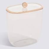 Boîte à cotons et cotons-tiges, l.15 cm, transparent Sara