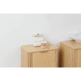 Boîte à cotons et cotons-tiges, l.15 cm, transparent Sara