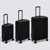 Lot de 3 valises 8 roues, h.77/67/55 cm, noir