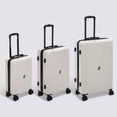 Lot de 3 valises 8 roues, h.77/67/55 cm, argile