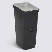 Poubelle de recyclage, 36l, noir