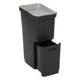 Poubelle de recyclage, 36l, noir