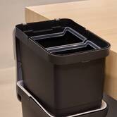 Poubelle de recyclage, 36l, noir