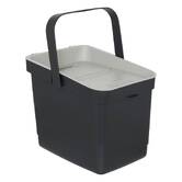 Poubelle, manuel, 20,5 l, noir