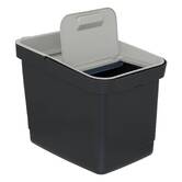 Poubelle, manuel, 20,5 l, noir