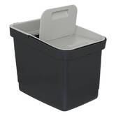 Poubelle, manuel, 20,5 l, noir