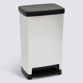 Poubelle, pédale, 50 l, argent